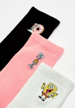 PULL & BEAR Spongebob - 3-Pack- Calze - Black -Pull & Bear 7ba22905ff1d4af1b16e77b9a59e4254