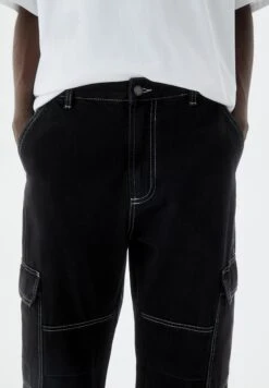 PULL & BEAR With Front Panel Jeans A SigarettaBlack Uomo Jeans PUC24A001-Q11 -Pull & Bear 7bb011a3739e4a698164e39c51f9af46