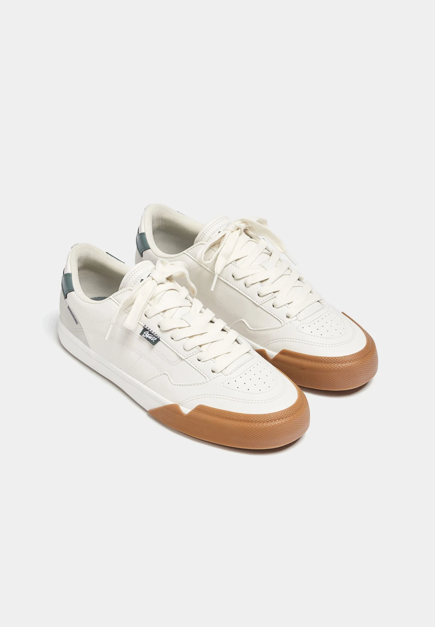 PULL & BEAR Contrast Retro - Sneakers Basse - Beige 3 PULL & BEAR Contrast Retro - Sneakers Basse - Beige - immagine 3