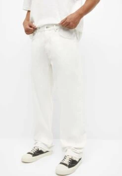 PULL & BEAR Wide Leg Jeans BaggyWhite Uomo Jeans PUC22G0PC-A11
