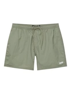 PULL & BEAR Basic With Elastic WaistbandShorts Da MareDark Green Uomo Moda Mare PUC82H02S-M12 -Pull & Bear 7e795d97b18840f6bca739b7c61d4513
