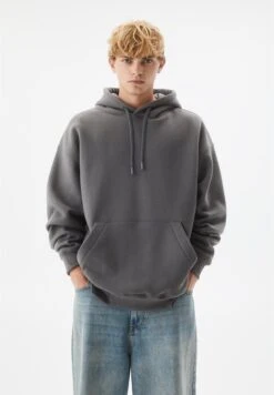 PULL & BEAR Basic ColouredFelpa Con CappuccioDark Grey Uomo Maglieria E Felpe PUC21009J-C11 -Pull & Bear 7f4fb1116d594ca6832784a23850e621
