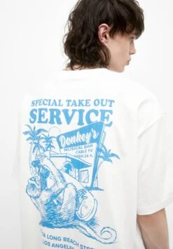 PULL & BEAR Short SleeveWith GraphicT-Shirt Con StampaWhite Uomo T-shirt E Polo PUC22O1MJ-A11 -Pull & Bear 841311cef8aa4126a013faa44d224972