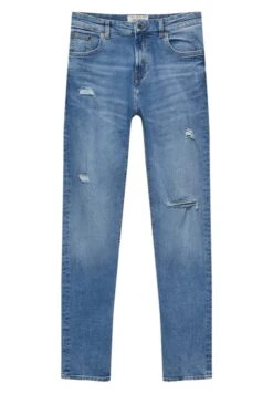 PULL & BEAR RippedJeans Slim FitBlue Denim Uomo Jeans PUC22G0OW-K11 -Pull & Bear 84dac83735804d1f87941868c42ad91f