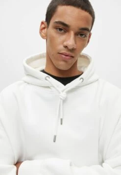 PULL & BEAR Basic - Felpa Con Cappuccio - White -Pull & Bear 84ff749b38cc478a81a48296c8828714