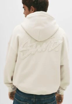 PULL & BEAR STWD PATCH - Felpa Con Cappuccio - Sand