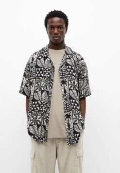 PULL & BEAR Floral Print- Camicia - Black