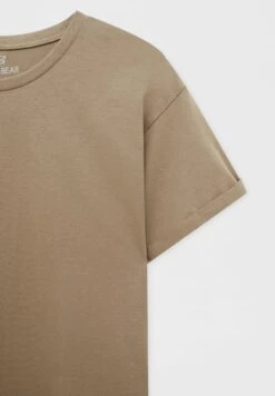 PULL & BEAR Muscle Fit T-Shirt BasicBeige Uomo T-shirt E Polo PUC22O1BQ-A11 -Pull & Bear 86386fe10e894f6d86ce6fd7d01da6c8