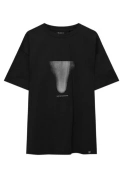 PULL & BEAR Short Sleeve With PrintT-Shirt Con StampaBlack Uomo T-shirt E Polo PUC22O1NP-Q11 -Pull & Bear 863a21ea7c184c1fb7be9ad0c47982d6