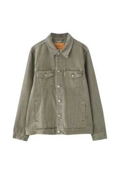 PULL & BEAR BasicGiacca Di JeansKhaki Uomo Giacche PUC22T0SX-N11 -Pull & Bear 87015aa0cff04bcd9afbd1cdf9c9988b