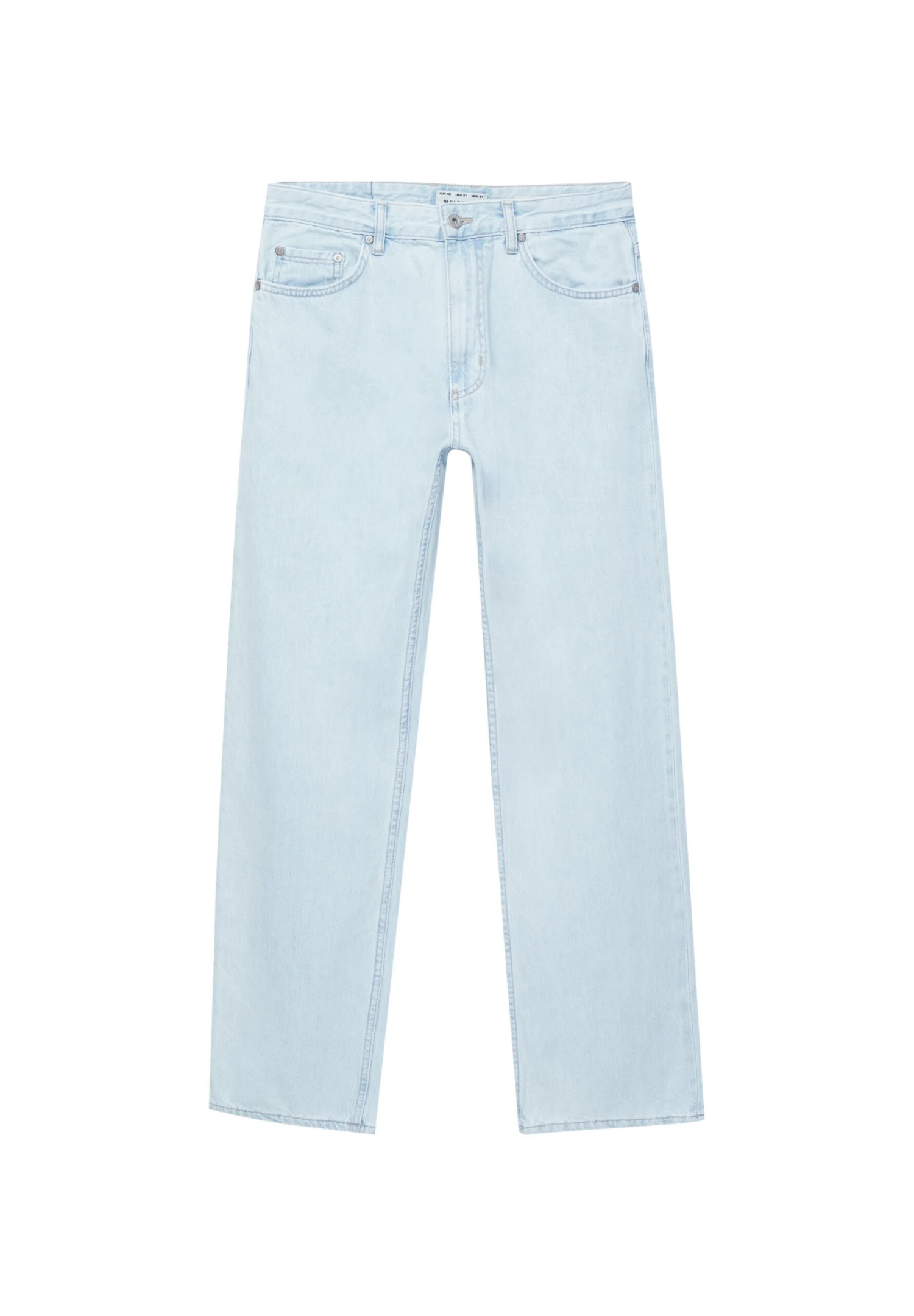 PULL & BEAR Wide LegJeans A SigarettaLight Blue Denim Uomo Jeans PUC22G0PQ-K12 6 PULL & BEAR Wide LegJeans A SigarettaLight Blue Denim Uomo Jeans PUC22G0PQ-K12 - immagine 6