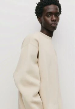 PULL & BEAR ROUND NECK - Felpa - Beige -Pull & Bear 88aaa9f968f347589aa6e74e33e7407f