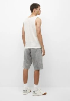 PULL & BEAR Wide-Leg With DartsBermuda Shorts Di JeansDark Grey Uomo Bermuda PUC22F0DE-C11 -Pull & Bear 890597e534744293a3601fc0a45e6ad4