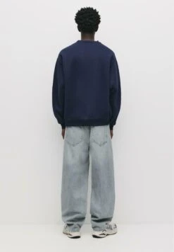 PULL & BEAR ROUND NECK - Felpa - Dark Blue -Pull & Bear 89113c9ce7ed48bebef3b9e25a9f9309