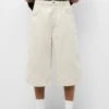 PULL & BEAR Baggy Fit Extra Wide-Leg-Bermuda - Shorts Di Jeans - Beige