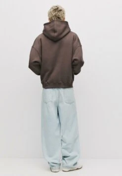 PULL & BEAR BOXY FIT - Felpa Con Cappuccio - Dark Brown -Pull & Bear 8a0d87c0cfbc4c85b8d511c0829f3eab