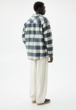 PULL & BEAR Long Sleeve Checked- Camicia - Blue -Pull & Bear 8b6e694500bc4be589bfae53aa1074c0