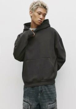 PULL & BEAR BOXY FIT - Felpa Con Cappuccio - Grey