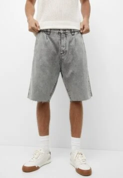 PULL & BEAR Wide-Leg With DartsBermuda Shorts Di JeansDark Grey Uomo Bermuda PUC22F0DE-C11