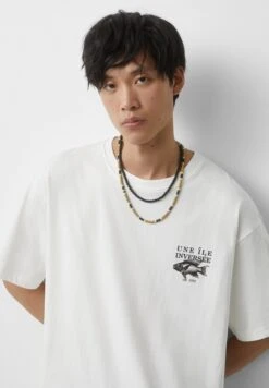 PULL & BEAR Short SleeveT-Shirt Con StampaWhite Uomo T-shirt E Polo PUC22O1PQ-A11 -Pull & Bear 8ccaf981230848a7917c7631b2ad19bd
