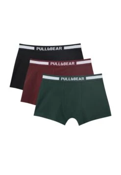 PULL & BEAR Coloured With Logo Waistband - Pack Of 3 - Culotte - Black