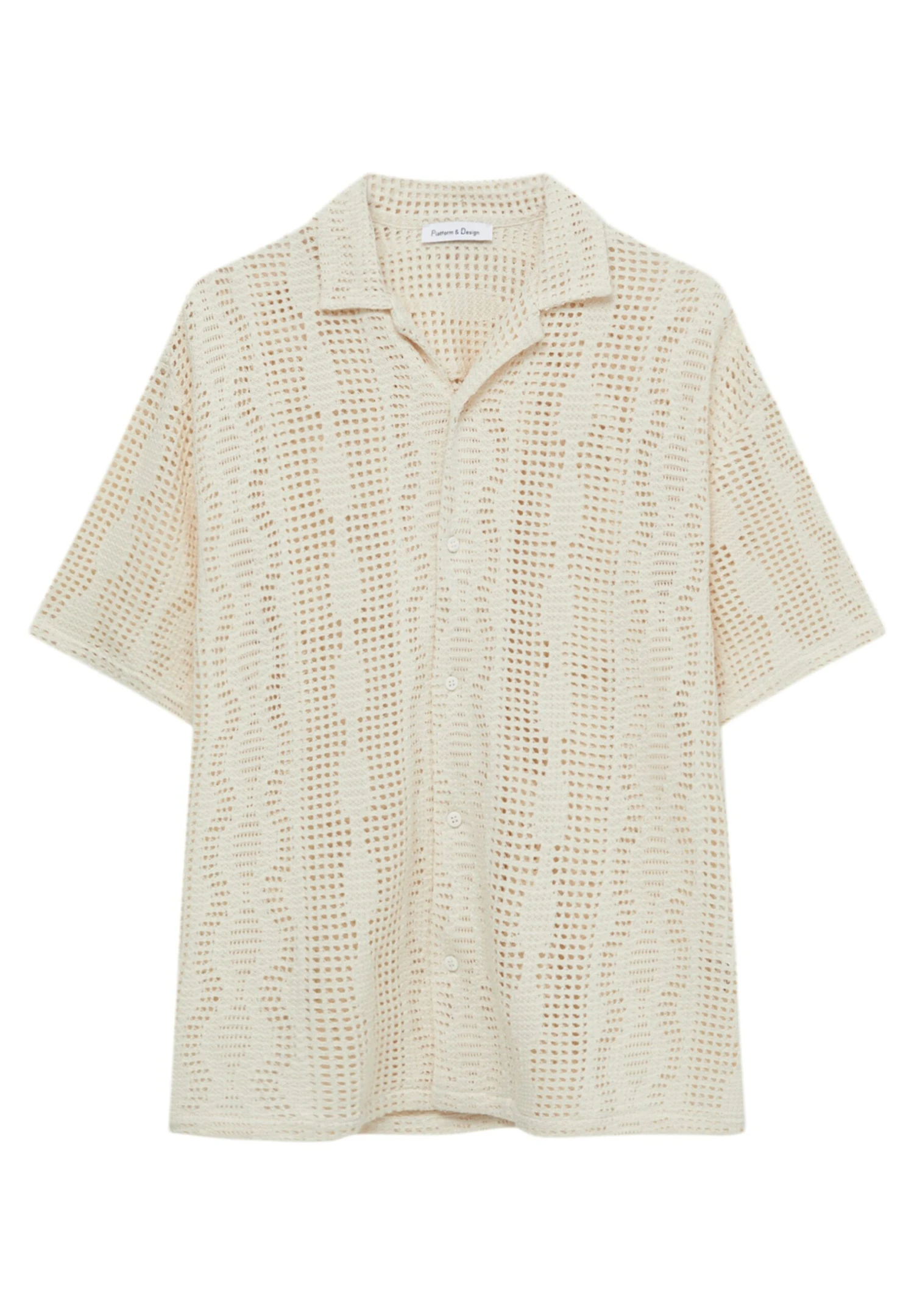 PULL & BEAR Short Sleeve Open - Camicia - Beige 6 PULL & BEAR Short Sleeve Open - Camicia - Beige - immagine 6