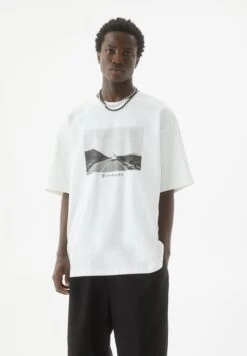 PULL & BEAR Slogan PhotographT-Shirt Con StampaWhite Uomo T-shirt E Polo PUC22O1QI-A11