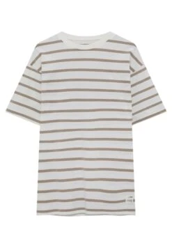 PULL & BEAR Garment-Dyed StripedT-Shirt Con StampaSand Uomo T-shirt E Polo PUC22O1KN-B11 -Pull & Bear 8eb496ae40e7450d945cd4df252ef855