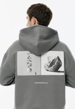 PULL & BEAR WITH SLOGAN - Felpa Con Cappuccio - Light Grey -Pull & Bear 8ef4f436f32a43ff8101393062405dbc