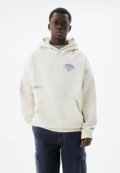 PULL & BEAR Garment DyeFelpa Con CappuccioBeige Uomo Maglieria E Felpe PUC22S0QN-B11