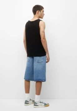 PULL & BEAR Baggy Fit Wide-Leg-Bermuda Shorts Di JeansBlue Denim Uomo Bermuda PUC22F0DH-K11 -Pull & Bear 914ff6b74fa04e58881b1b24e1426216
