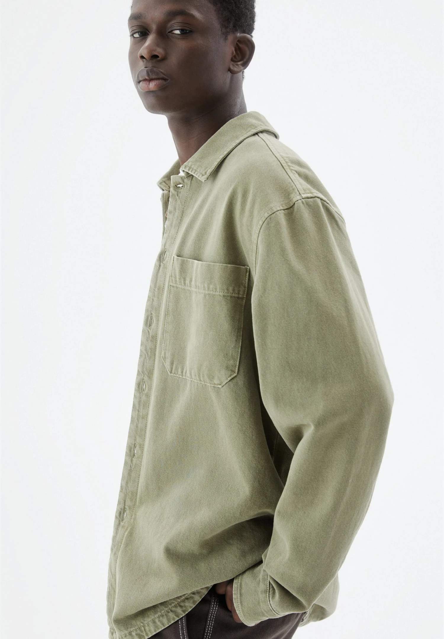 PULL & BEAR Long Sleeve- Camicia - Khaki 3 PULL & BEAR Long Sleeve- Camicia - Khaki - immagine 3
