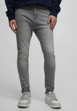 PULL & BEAR Basic - Jeans Tapered Fit - Mottled Anthracite