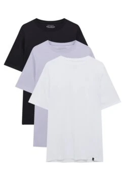 PULL & BEAR Pack Of 3 - T-Shirt Basic - Mauve -Pull & Bear 9206ac35c36f44b49a10cb40be402ba5