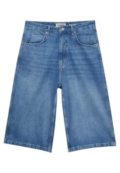 PULL & BEAR Baggy Fit Extra Wide-Leg-Bermuda - Shorts Di Jeans - Blue Denim -Pull & Bear 93e81cbc92af4af79030bd2c3bc57f59