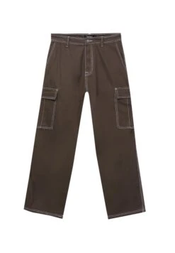 PULL & BEAR Contrast SeamPantaloni CargoBrown Uomo Pantaloni PUC22E0EZ-O11 -Pull & Bear 959ab0cc7bf447969b64d23273aad95e