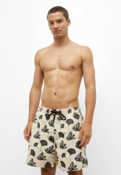 PULL & BEAR Leaf PrintShorts Da MareSand Uomo Moda Mare PUC82H036-B11