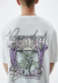 PULL & BEAR Short SleeveT-Shirt Con StampaWhite Uomo T-shirt E Polo PUC22O1QQ-A11 -Pull & Bear 97f7122aa0b048bd8ea079f99cdb8b2b