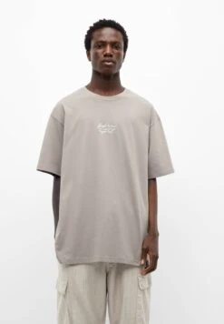 PULL & BEAR Flat GraphicT-Shirt Con StampaBrown Uomo T-shirt E Polo PUC22O1MH-O11