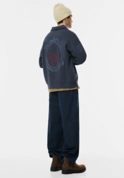 PULL & BEAR EMBROIDERED - Felpa - Dark Blue -Pull & Bear 9ac0adaaa31149d9910c183cabc2d973