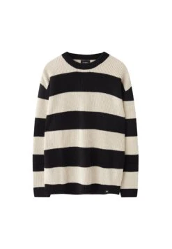 PULL & BEAR Striped Long Sleeve - Maglione - White -Pull & Bear 9b9009b067314b11a28ddf8ce6232080