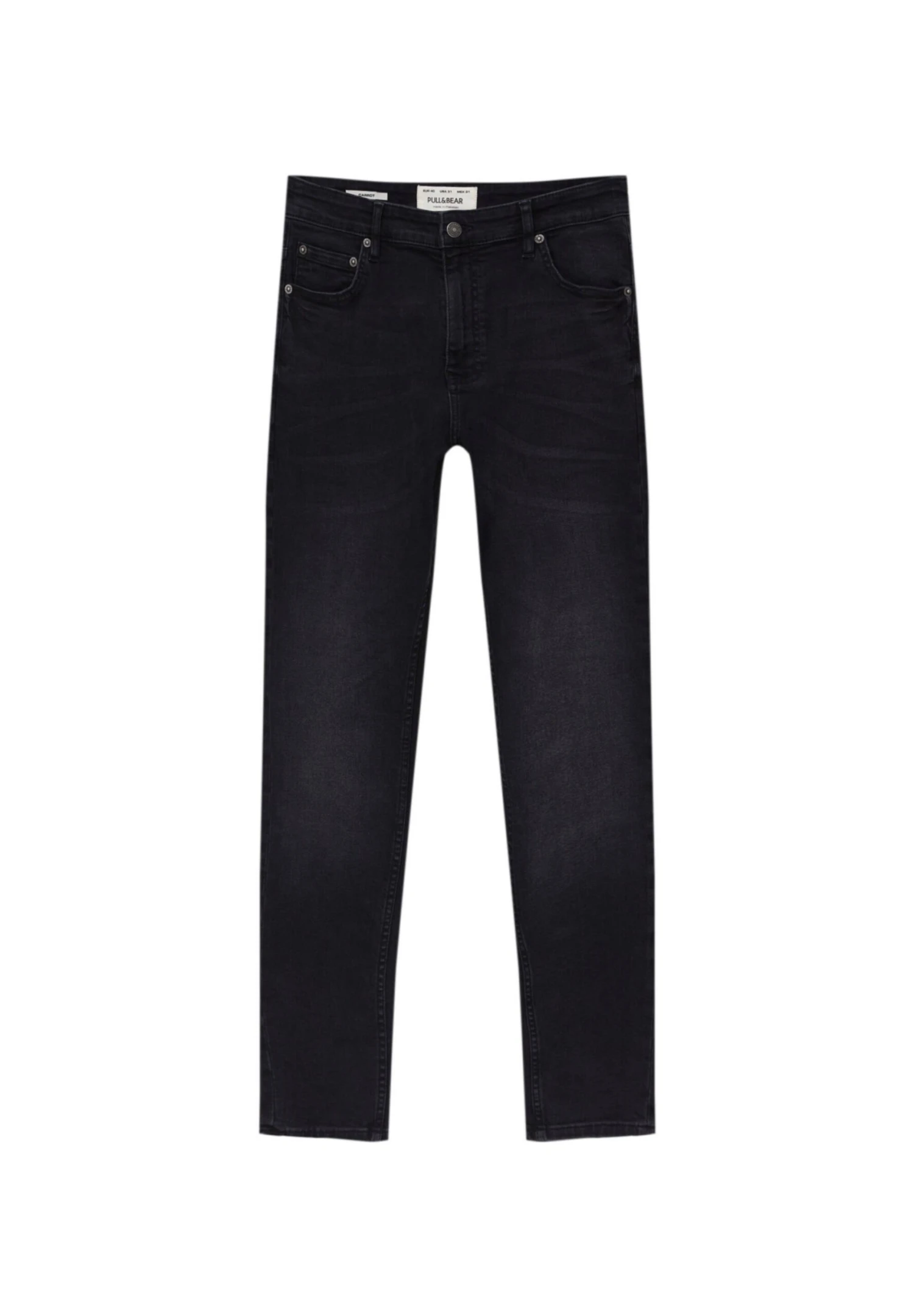 PULL & BEAR Basic Carrot - Jeans Slim Fit - Black 6 PULL & BEAR Basic Carrot - Jeans Slim Fit - Black - immagine 6