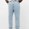 PULL & BEAR Basic Pantaloni SportiviStone Blue Denim Uomo Pantaloni PUC22E0EQ-K11