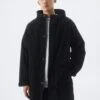 PULL & BEAR Rubberised - Parka - Black