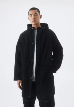 PULL & BEAR Rubberised - Parka - Black