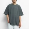 PULL & BEAR Oversize Short SleeveT-Shirt BasicGreen Uomo T-shirt E Polo PUC22O1K0-M11