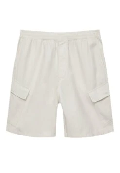 PULL & BEAR Rustic Bermuda- Shorts - Beige -Pull & Bear 9fd1be6d9f274577b6a3224812358cdf