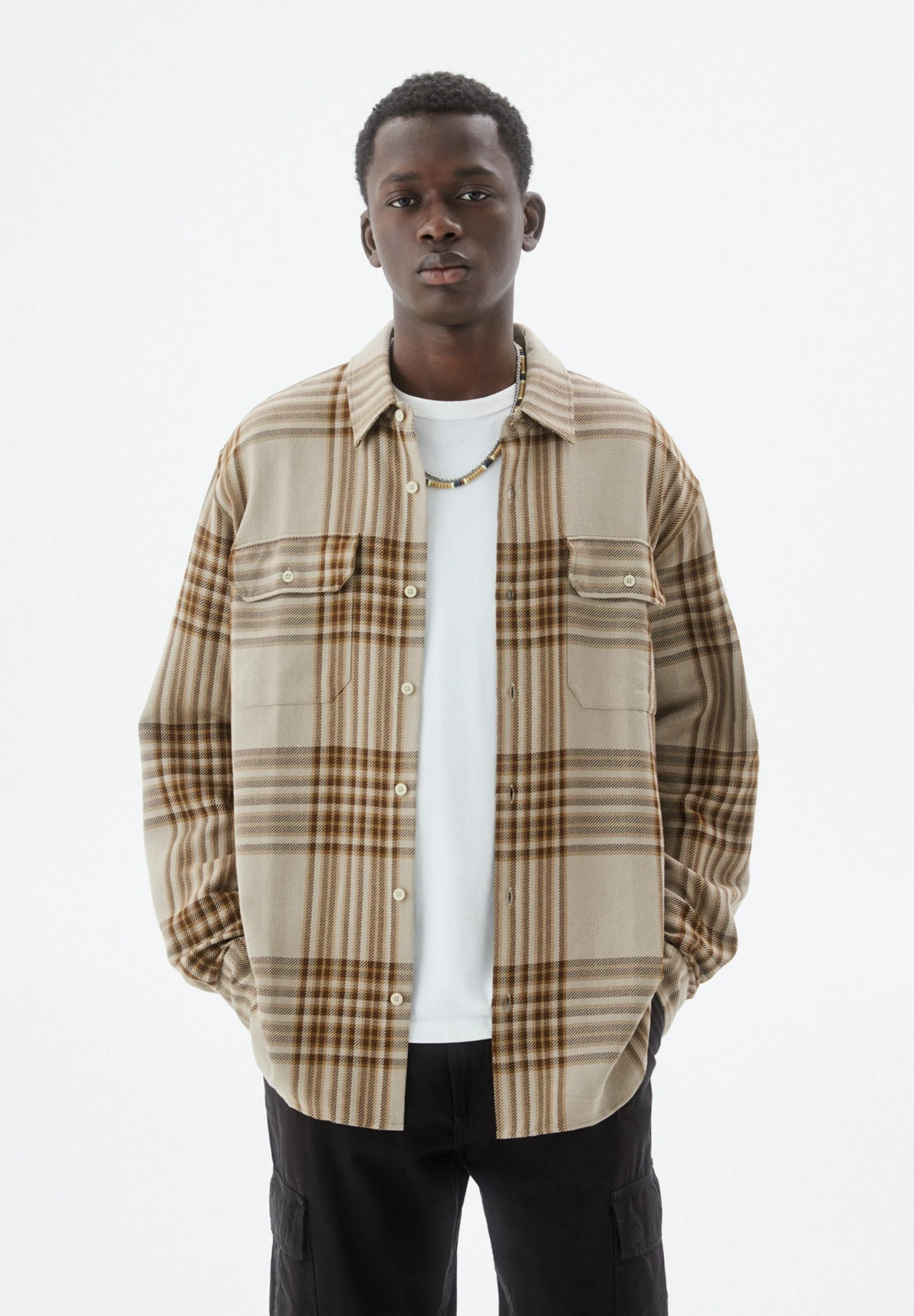 PULL & BEAR Long Sleeve Checked - Camicia - Ochre 1 PULL & BEAR Long Sleeve Checked - Camicia - Ochre
