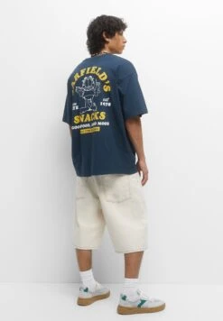 PULL & BEAR GarfieldShort Sleeve T-Shirt Con StampaDark Blue Uomo T-shirt E Polo PUC22O1PY-K11