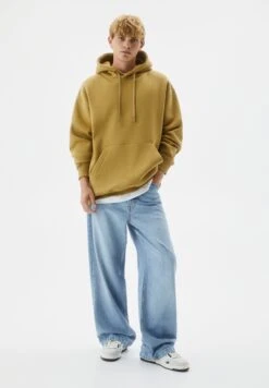 PULL & BEAR Basic ColouredFelpa Con CappuccioMustard Yellow Uomo Maglieria E Felpe PUC21009J-E11 -Pull & Bear a0de468dc234448c96b665abe6ed1ba4